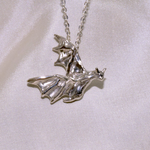 The Bat Lord Solid Sterling Silver Bat Necklace Made in NYC Blue Bayer  Design NYC - Etsy