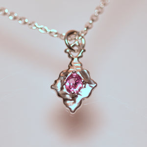 Pink Sapphire Aura Necklace