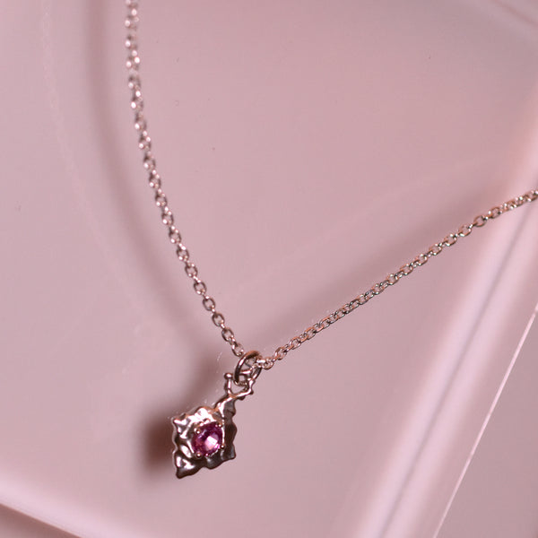 Pink Sapphire Aura Necklace